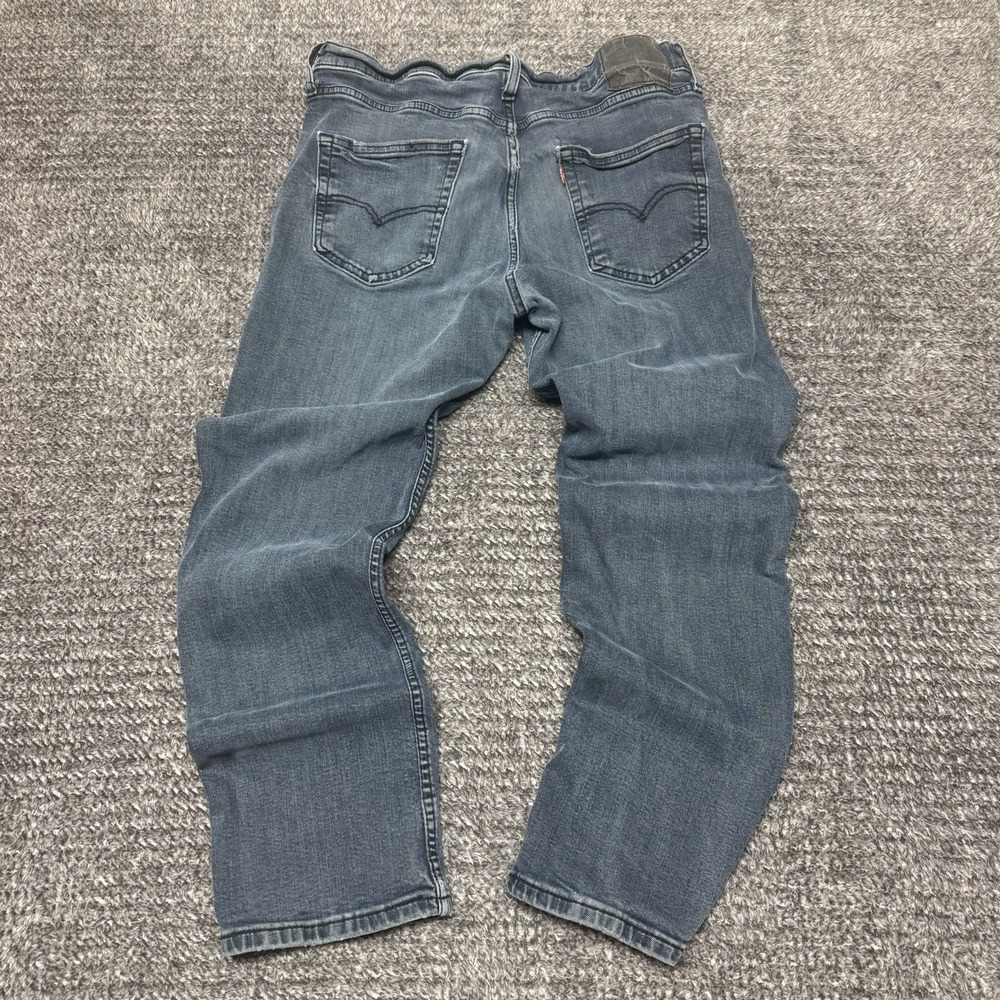 Levis 511 Jeans Mens 34x30 Black Gray Slim Straight Stretch Denim Mid Rise Pants - Picture 4 of 11